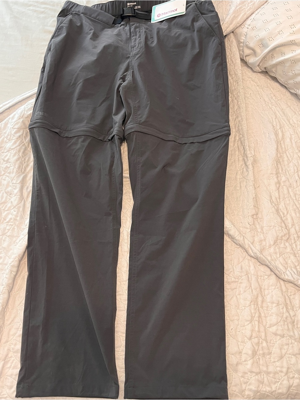 NWT Marmot Kodachrome Convertible Hiking Pants Dark Steel Zip Off Womens 14